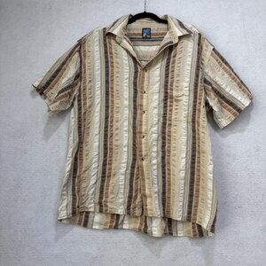 Kuhl Shirt Mens Extra Large XL Striped Short Sleeve Button Up Casual